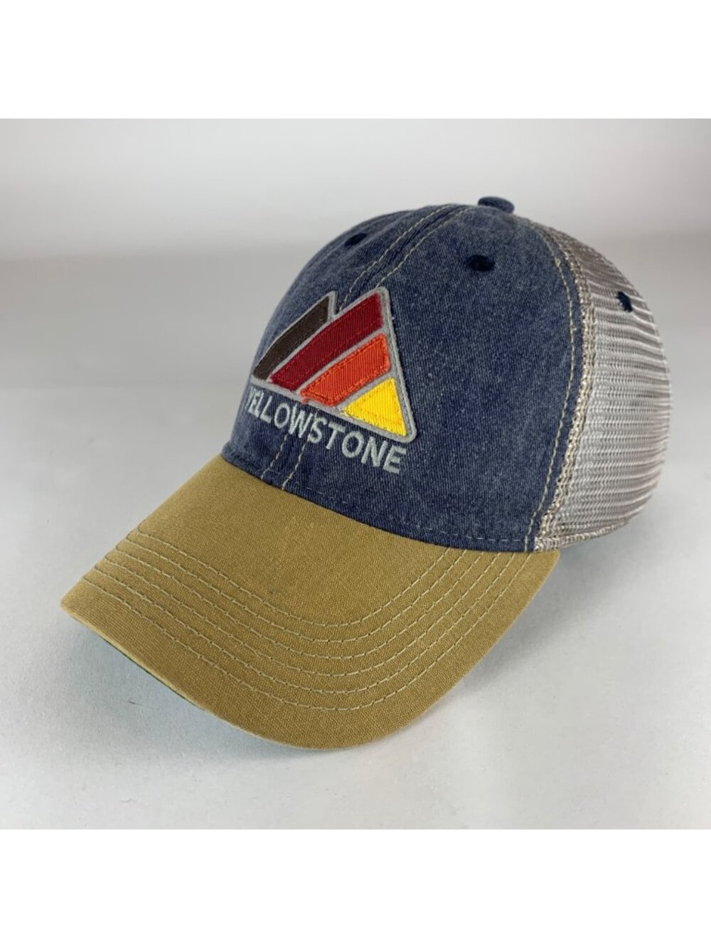 Yellowstone National Park Blue Beige Legacy Relaxed Fit Snapback Trucker Hat
